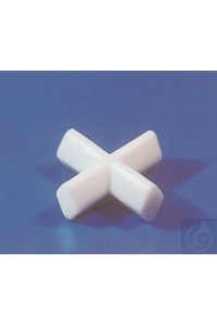 Barreau aimanté en PTFE, forme croix, longueur x diamètre, 20 x 8 mm Barreau aimanté en PTFE,...